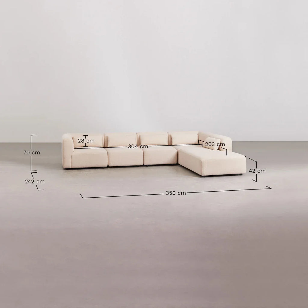 Fogler 5-Piece Modular Sofa with Right Chaise