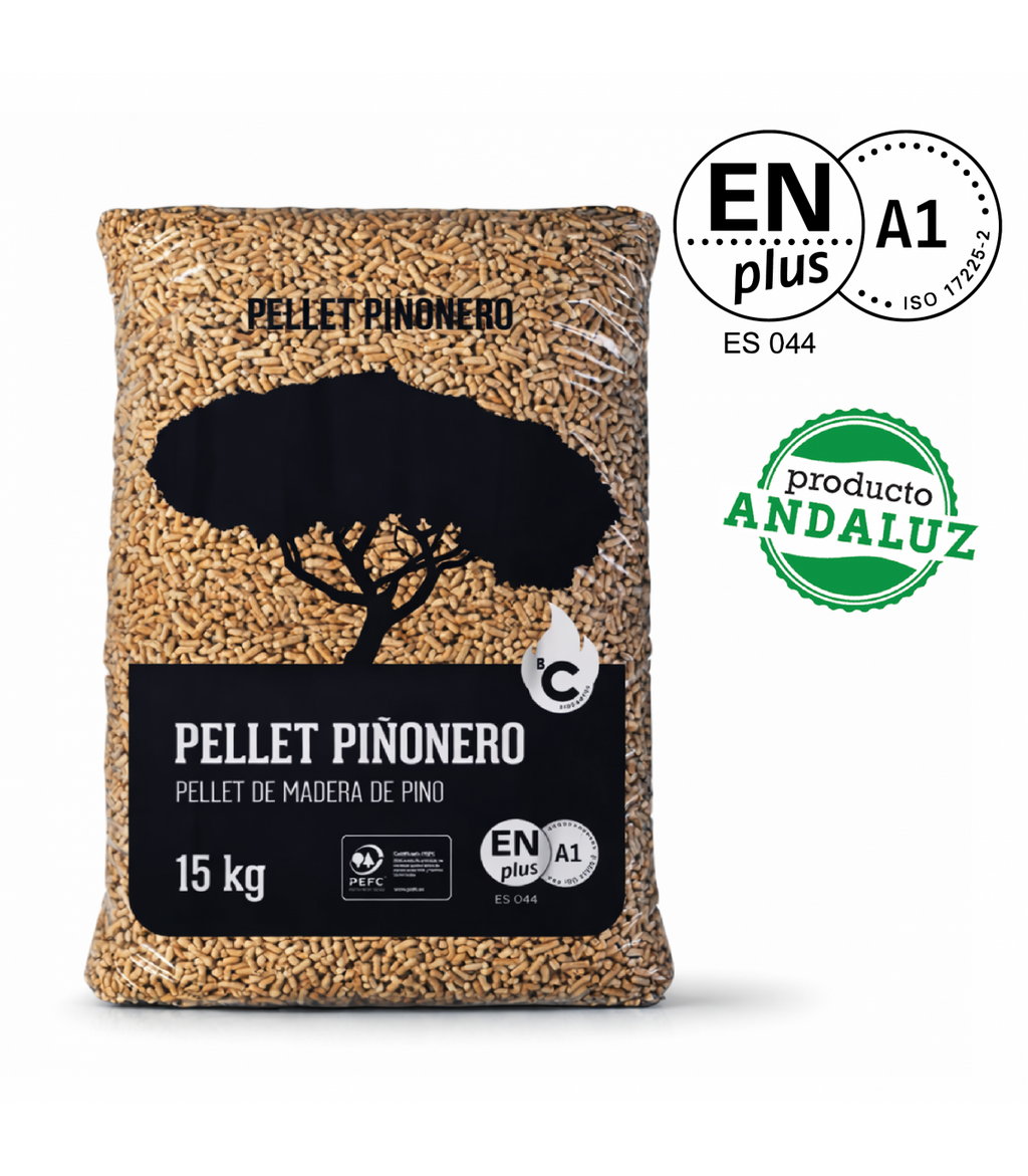 Pellet Premium Piñonero – Palé 42 sacos (630 kg)
