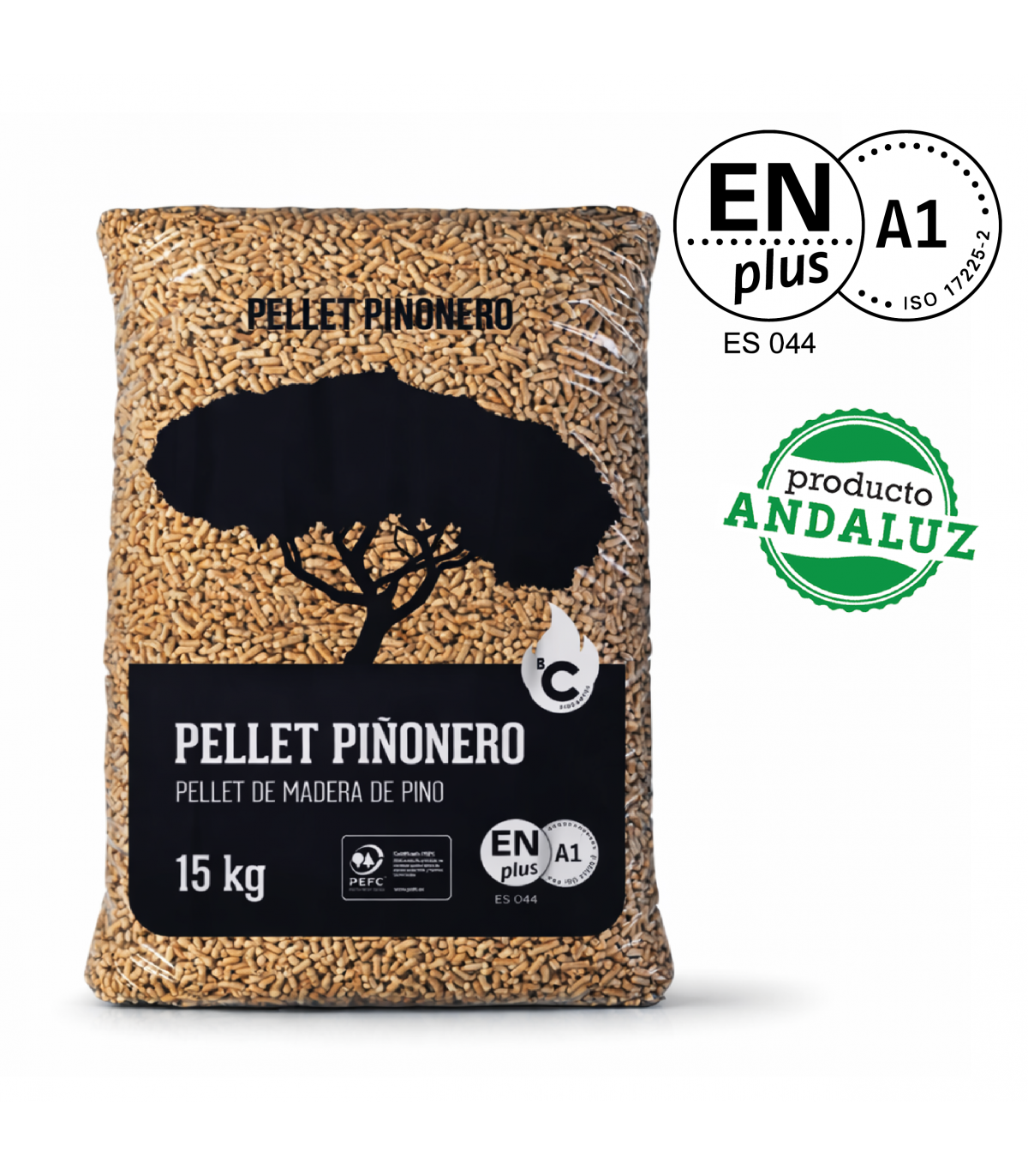 Pellet Premium Piñonero – Palé 42 sacos (630 kg)